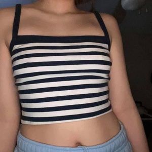 PacSun Blue/White striped cami top